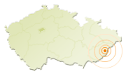 Mapa ČR - Vsetín